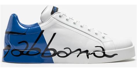 dolce gabbana shoes white and blue|dolce and gabbana casual shoes.